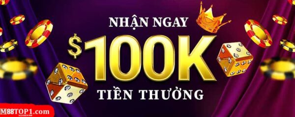 Thưởng 100% giá trị thẻ nạp cho lần đầu đăng ký M88